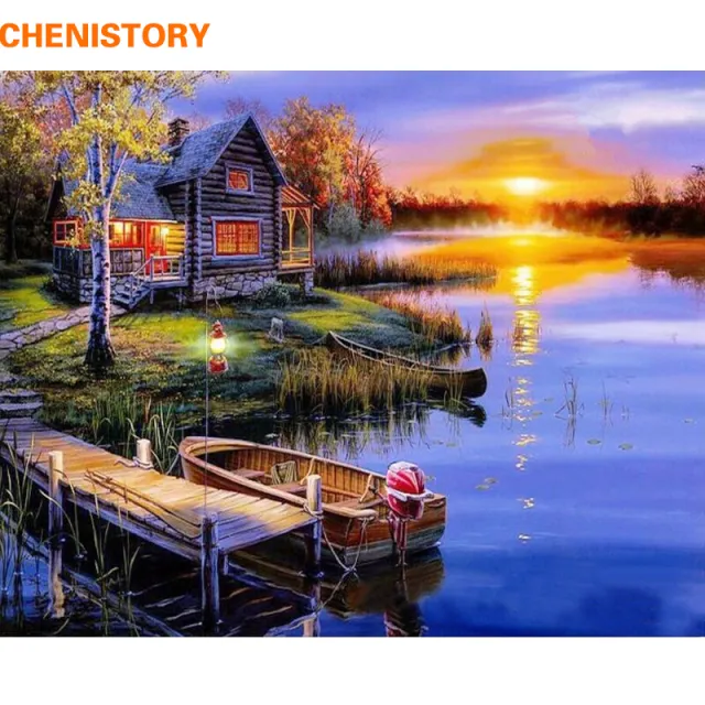 Frameless DIY Painting By Numbers Landscape Painting Calligraphy Modern Wall Art Canvas Painting For Home Decor Gift 40X50Cm - Shop at LoveMi