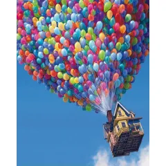 UP Flying house Colourful balloon DIY Hand Picture By Numbers Oil Painting On Canvas Unique Gift For Home Decor - 40X50Cm - View 1