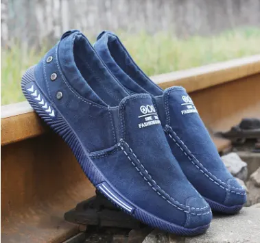 Summer New Men's Canvas Shoes a Pedal Breathable Lazy