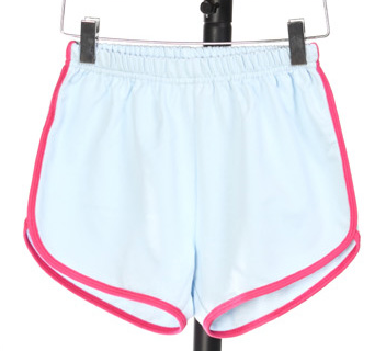 Multi Color Cotton Thin Loose Fit Sports Shorts Blue With Rose Red - Shop at LoveMi