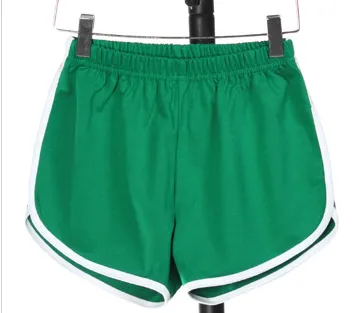 Multi Colour Cotton Thin Loose Fit Sports Shorts - Dark Green With White
