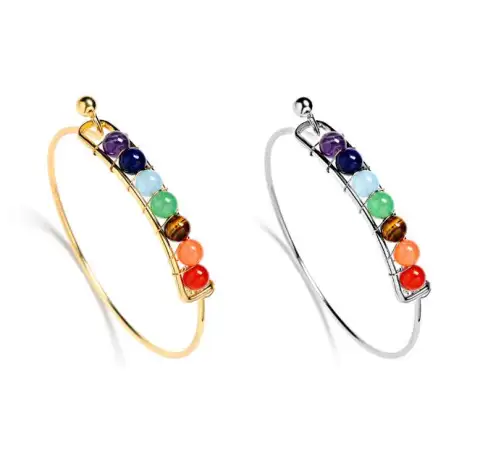 Boho Charm Silver Bracelets Natural Stones Beads Bracelet 7