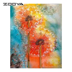5D DIY Diamond Embroidery Beautiful Colourful Dandelion Diamond Painting - 20X25 - View 1