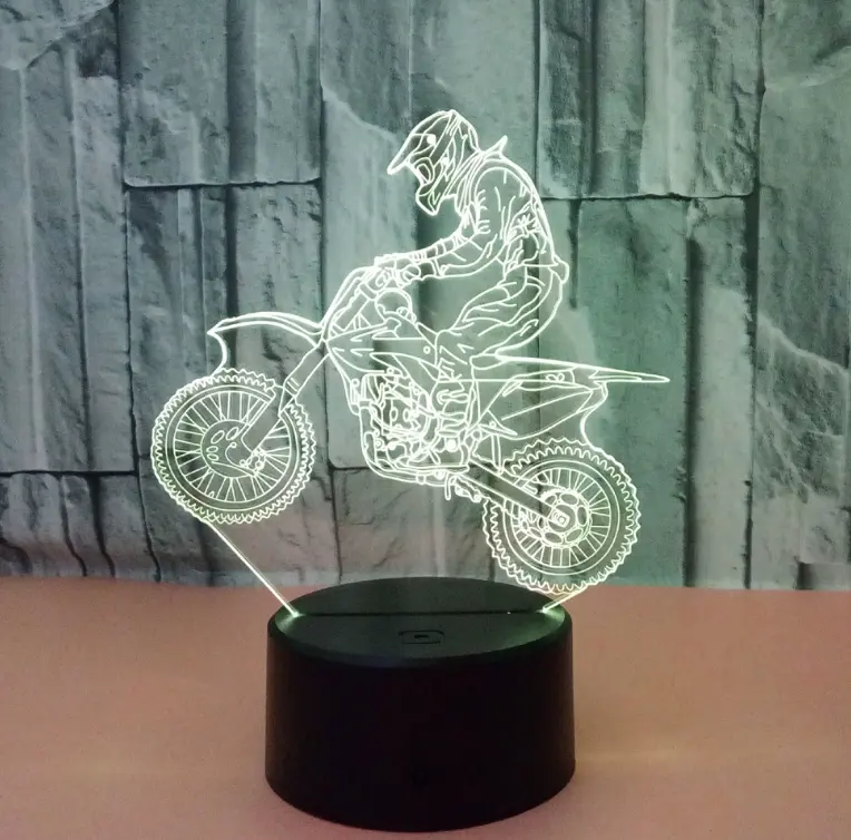 New style motorcycle 3D lamp seven color