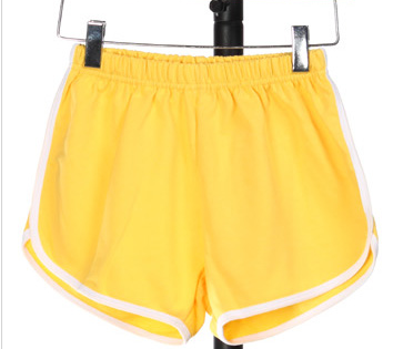 Multi Color Cotton Thin Loose Fit Sports Shorts Yellow - Shop at LoveMi