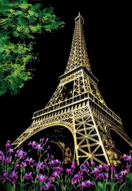 Decorative Painting Scratch Scraping Drawing Paper World Sightseeing Pictures