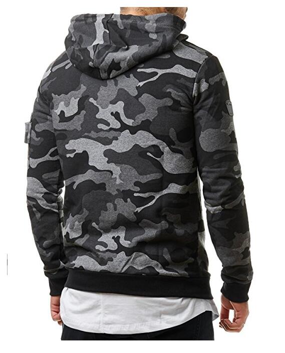 Men's New Style Fashion Camouflage Hoodie Men's Style Sports Turtleneck Sweater