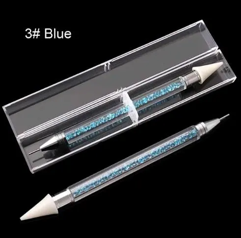 Dual-ended Nail Dotting Pen Diamond Painting Pen Crystal Beads Handle Rhinestone Studs Picker Wax Pencil Manicure – image 3
