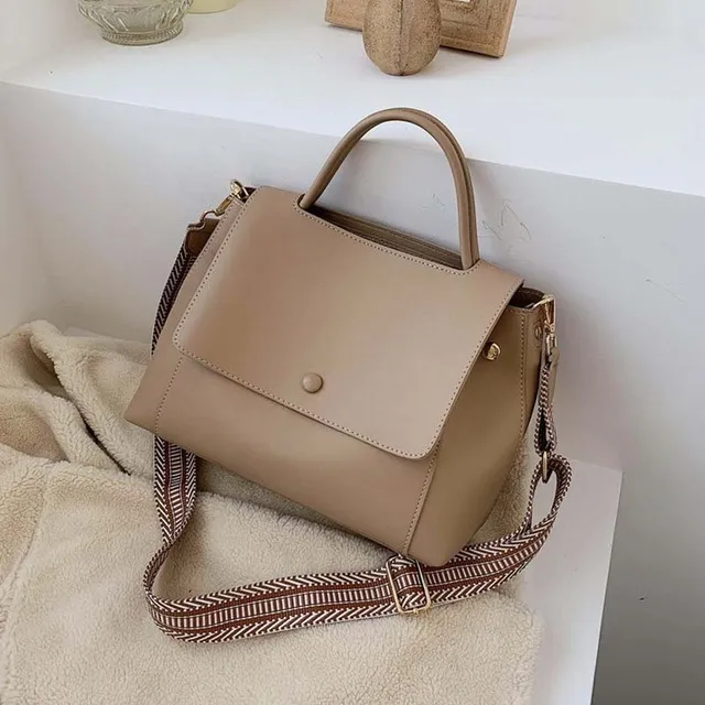 Large capacity Bag Tide Simple Foreign Trade Texture Messenger Bag Western Fashion One Shoulder Atmospheric Handbag Khaki - Shop at LoveMi