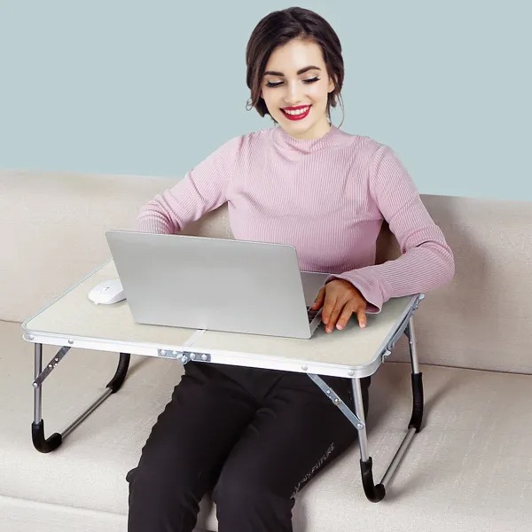 Foldable Laptop Table Notebook Bed Desk Breakfast Reading Writing Lap Tray For Sofa Couch Floor Dormitory 6