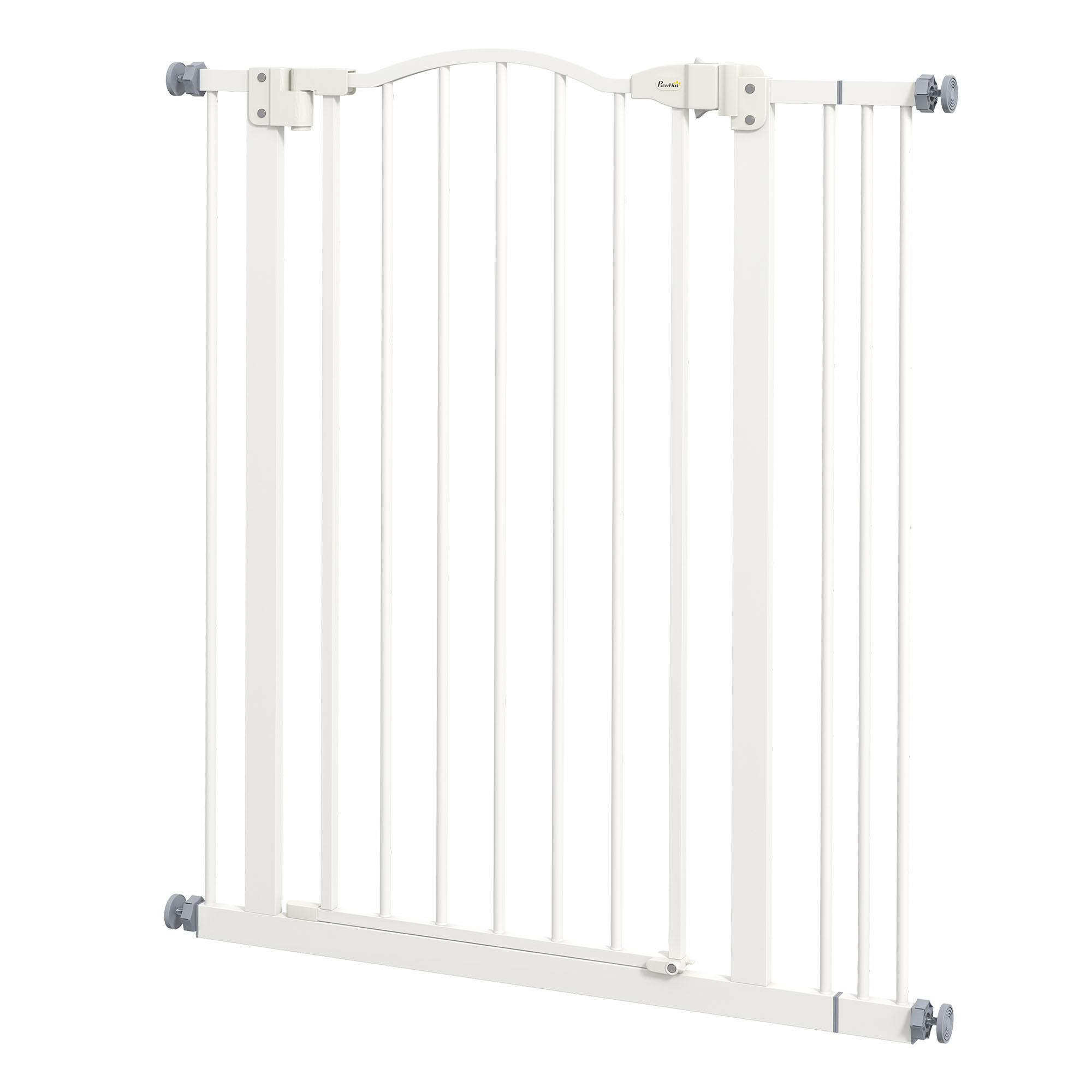 Metal Pet Safety Door Dog Folding Fence 74-87 Cm, White — image 8