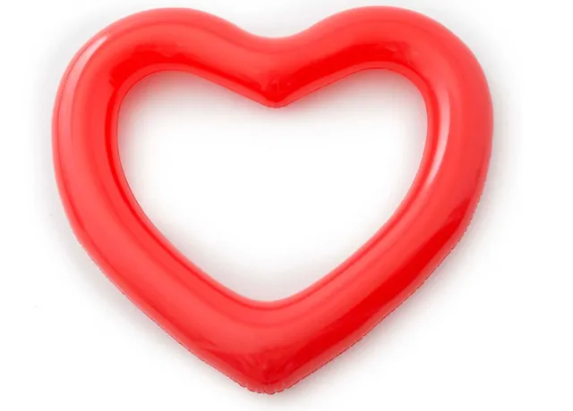 Net Red Ins Love Floating Row Of Seats Oversized 120cm Heart Shaped Swim Ring Of Water Toys Red - Shop at LoveMi