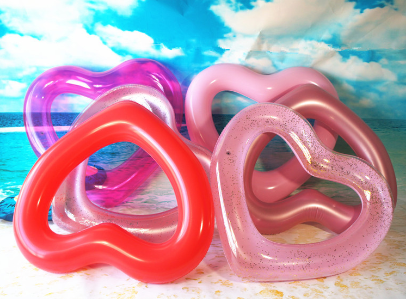 Net Red Ins Love Floating Row Of Seats Oversized 120cm Heart Shaped Swim Ring Of Water Toys — foto 4
