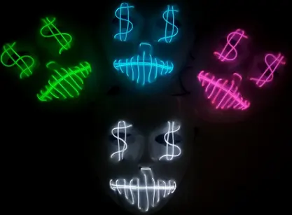 LED US Dollar Party Mask