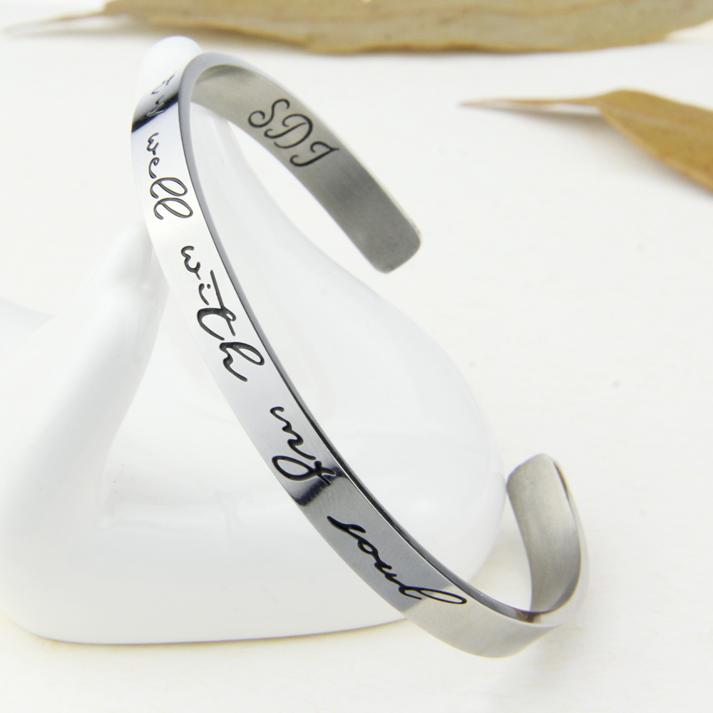 It Is Well With My Soul Gold Silver Bracelet