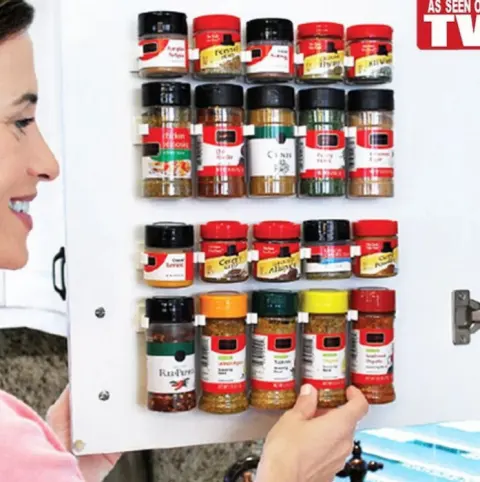 Clip N Store Storage Rack Spice Kitchen Supplies Gadgets