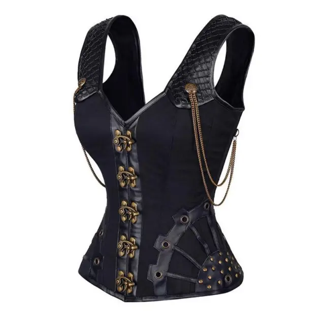 Steampunk Rebellion Corset Black - Shop at LoveMi