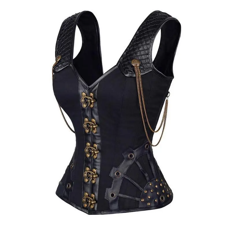 Steampunk Rebellion Corset - Black