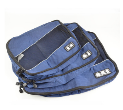 BAGSMART Travel Packing Cube Small-Large 3 Piece For Carry-on Travel · Navy Blue