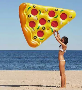 Inflatable Pizza Sleeping Bed Water Hammock Lounger Chair Float
