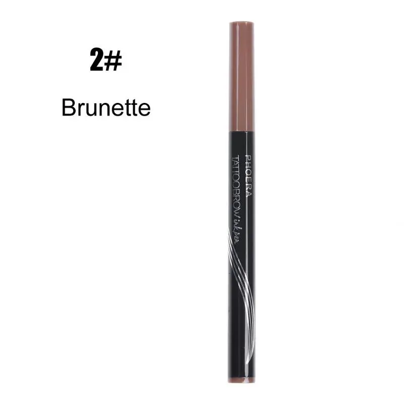 New Long Lasting Ultra-Fine Four-Comb Eyebrow Pencil - 3 Pcs Brunette