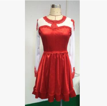 Summer new lace stitching dress sexy perspective skirt