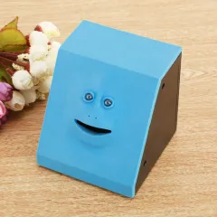 Fully Upgraded Version Of Face Intelligent Induction Electric Piggy Bank - Blue - View 1