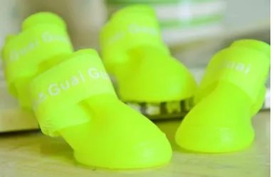 Pet dog rain shoes are waterproof all year round Fluorescent Green - Shop at LoveMi