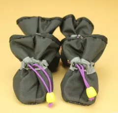 Pets, shoes, dogs, soft bottom shoes, size dogs, Teddy, home, antiskid shoes, and warm boots - Black - View 1