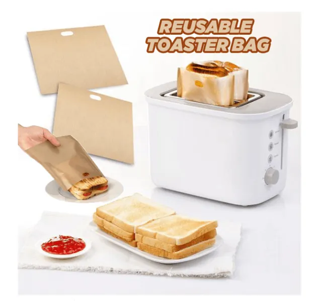 Teflon high temperature toast bag ptfe fiberglass toast bag toasted sandwich bag toaster bag 16X16.5 - Shop at LoveMi
