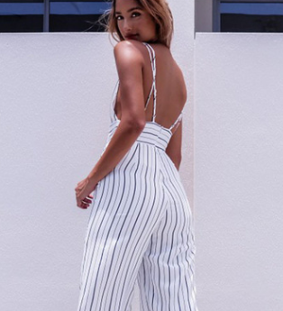 Fashionable Sexy Suspenders Stripes Pants