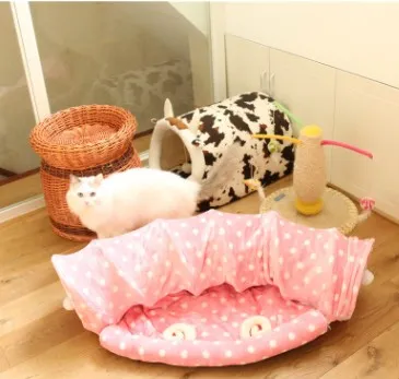 Drop ShippingJouets Vente Chaude Tunnel Chat Tunnel Chaton Chiot Pet Fournitures Pink - Shop at LoveMi