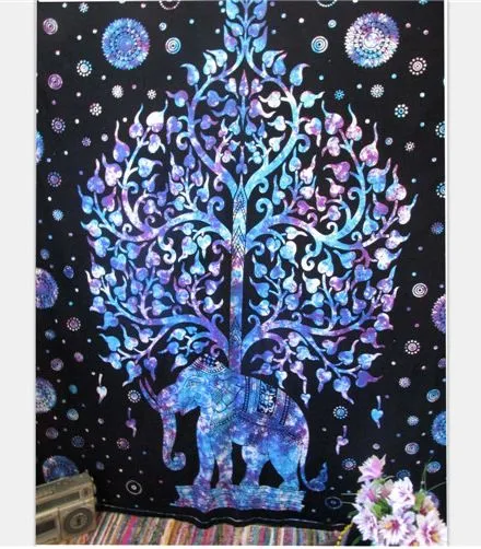 Stamp Bohemia Beach Blanket Mural - Blue