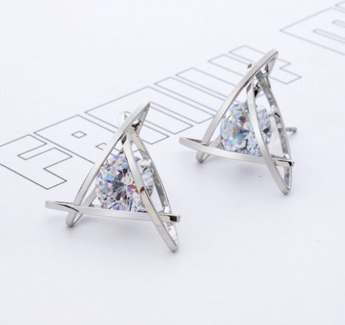 Crystal Zircon Stud Earrings