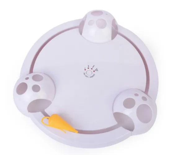 Electrictoy castle rat carousel crazy play diskcatching mouse pet supplies - White
