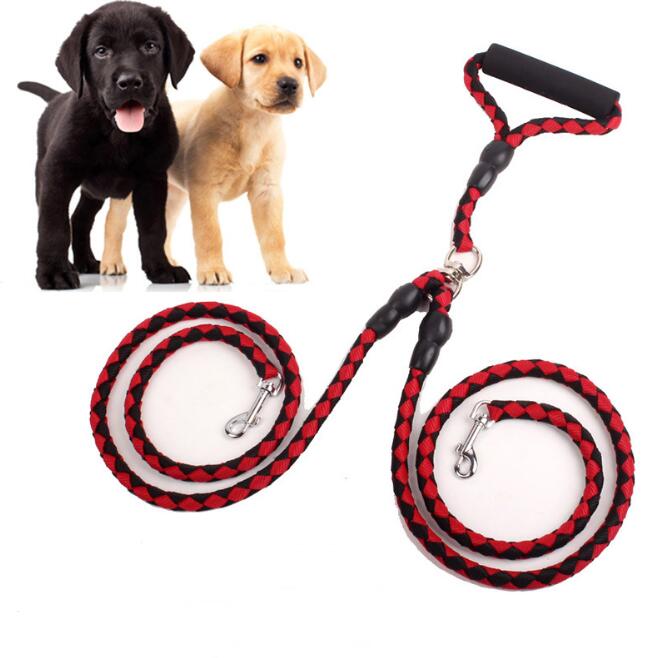 Double-Ended Traction Rope For Walking The Dog Hand-Double-Ended Traction  Rope One Plus Two Leash Collar Pet Supplies Dog Collar - CJdropshipping
