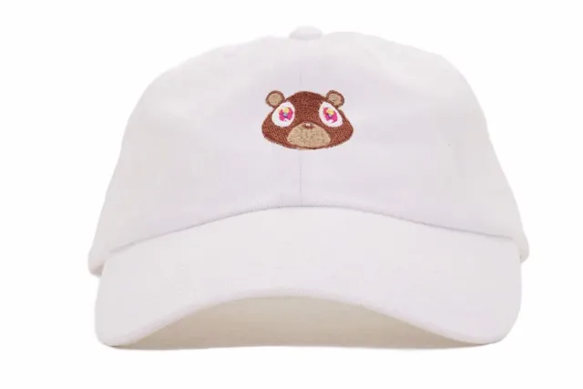 New hat Kanye West Dropout Bear dropout bear cap soft top bend hat White - Shop at LoveMi