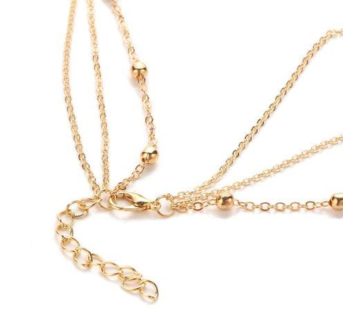 Cross-border dedicated eye pendant hexagonal necklace female fashion new multi-layer clavicle chain cross-border jewelry
