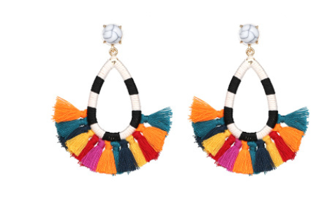 Fashion Cotton Tassel Earrings Family