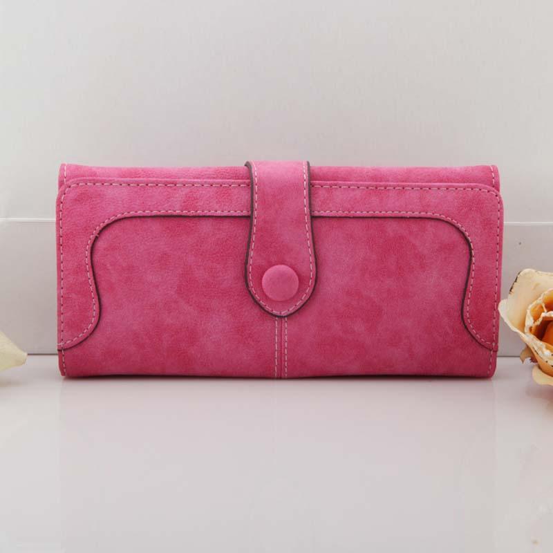 Korean version of the wallet ladies long retro matte stitching ladies wallet women's wallet wallet
