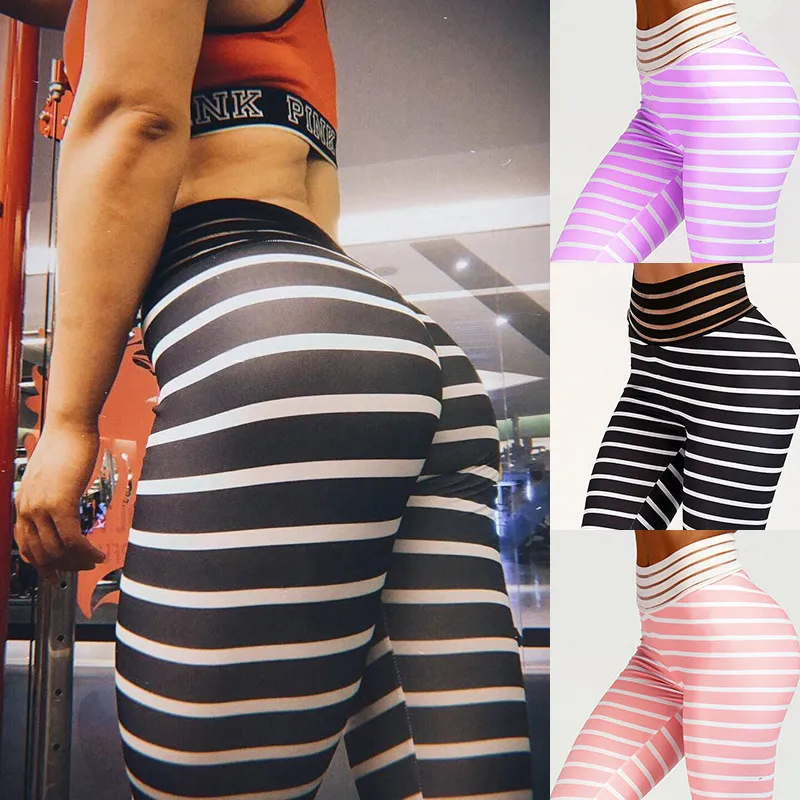 the New , Europe and America, foreign trade printing fish silk, waist waist yoga, buttocks, waist and bottompants - Black