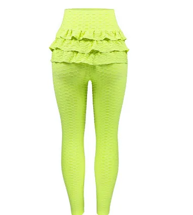 Jacquard slim fit yoga pants with slim hips and slim fit sports bottoms Green - Shop at LoveMi