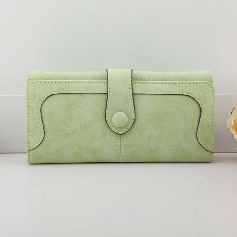 Korean version of the wallet ladies long retro matte stitching ladies wallet women's wallet wallet