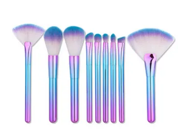 of make up brush cover brush makeup brush suit cylinder fan eye brush powder paint Blue - Shop at LoveMi