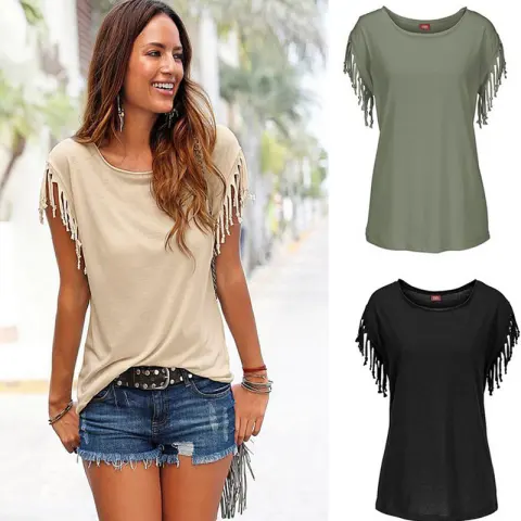 Wish Quick Sale Ladies Big Size Round Neck Short
