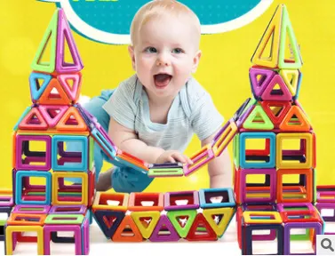 Magnetic Piece Building Blocks Change Pulling Children Early Education
