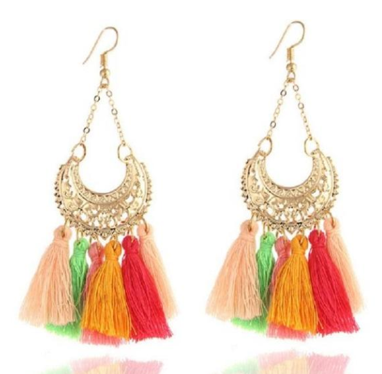New Hot Bohemia Long Tassel Earrings