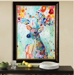 New 5D DIY Diamond Art Picture Deer Embroidery Full Square Diamond Cross Rhinestone Mosaic Painting Decoration Shoes At Factory Prices - 20X25Cm - View 1