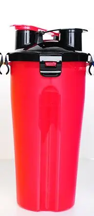 2 In 1Pet Water Bottle Dispenser Travel Portable Dog Cat Drinking Silicone Bowl Red - Shop at LoveMi