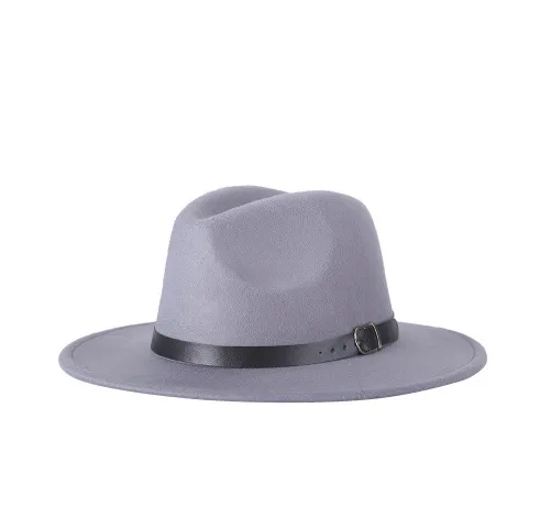 autumn and winter new European and American version of the woolen jazz hat fashion hat hats hot Gray - Shop at LoveMi